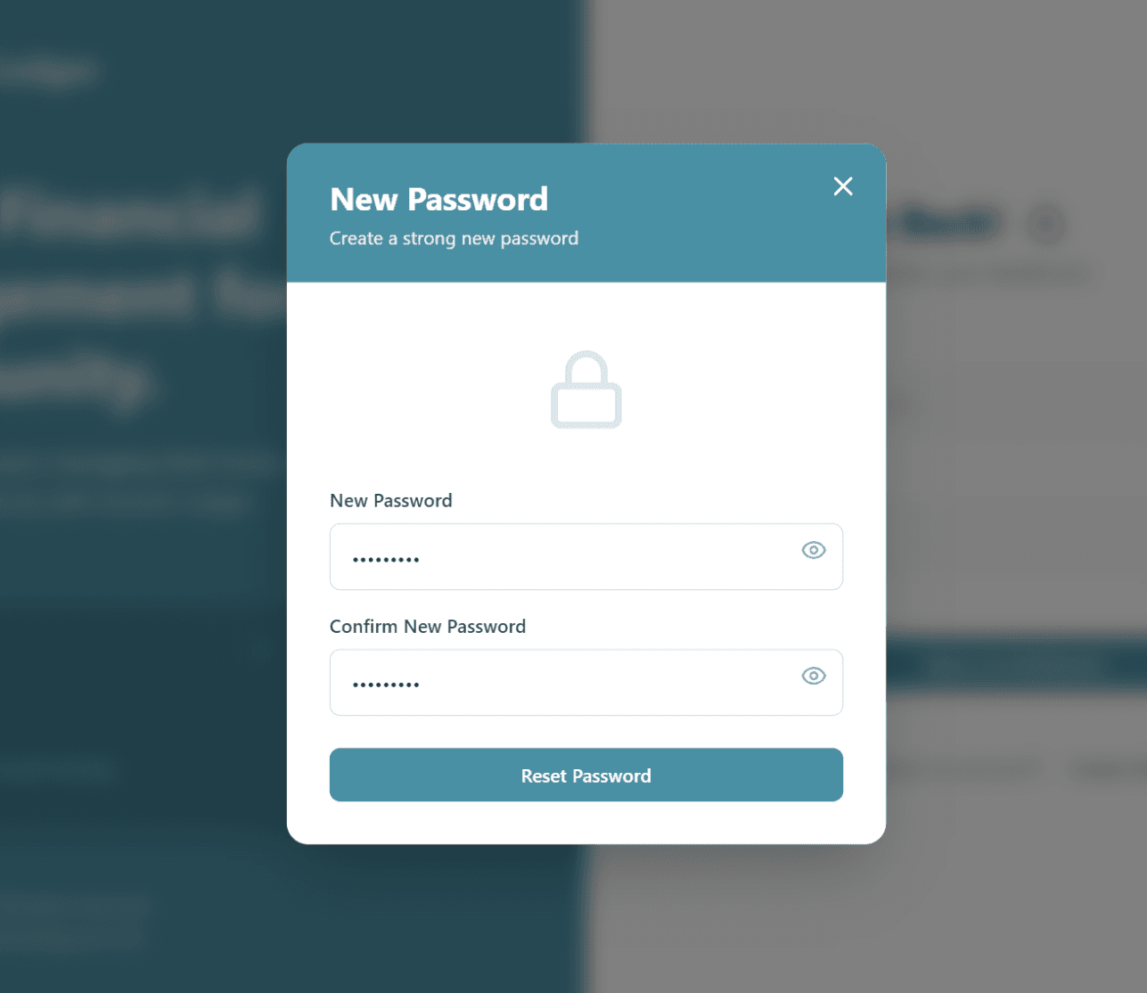 Reset Password Dialog