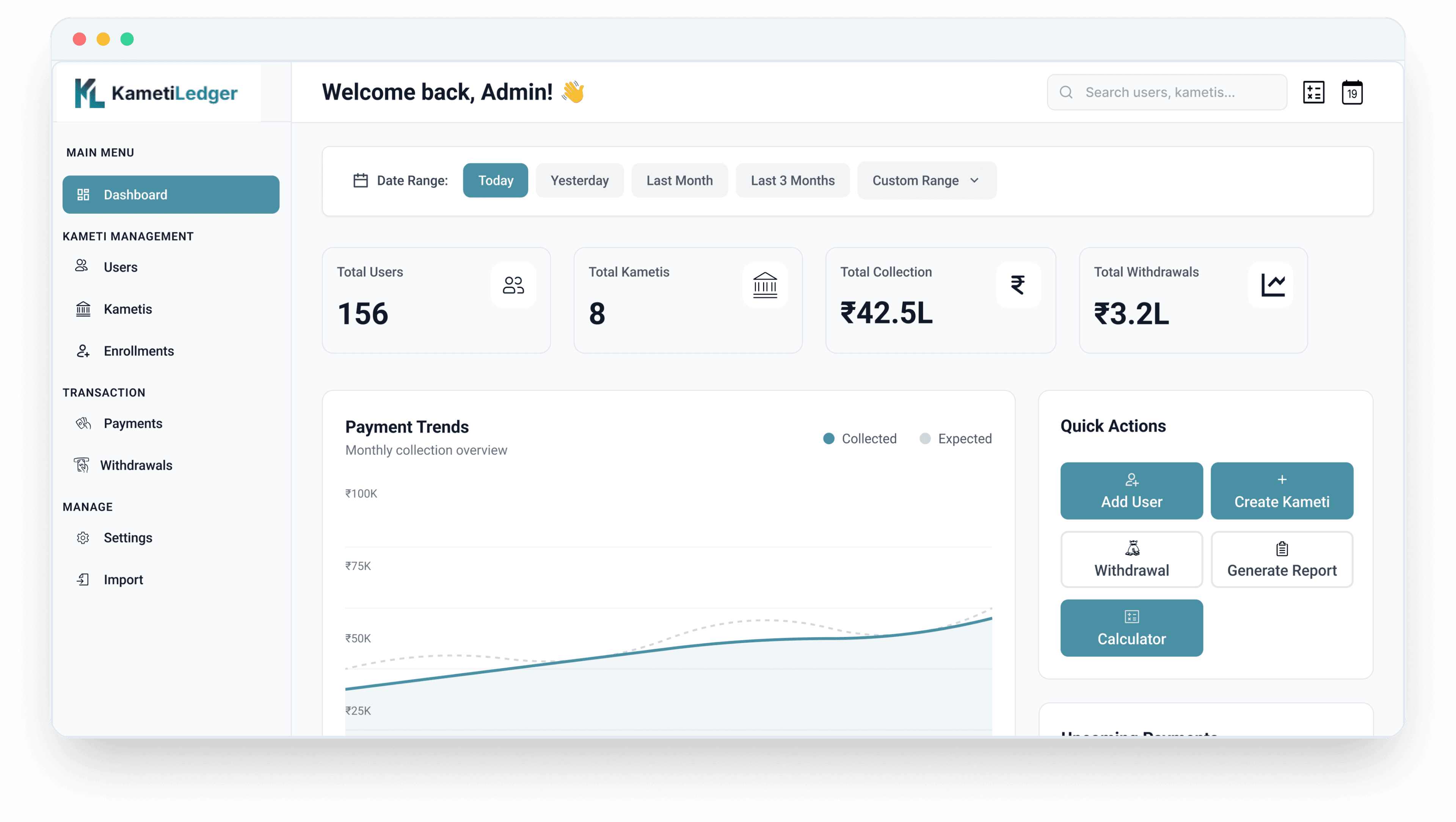 Admin Dashboard Preview